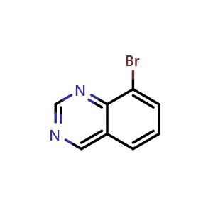 Chemical structure of 8-Bromoquinazoline , CAS 1123169-41-4, AChemBlock U104104