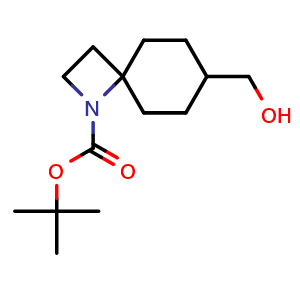 Chemical structure of Tert-butyl 7-(hydroxymethyl)-1-azaspiro[3.5]nonane-1-carboxylate , CAS 2413883-70-0, AChemBlock U104110
