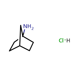 Chemical structure of Norbornan-1-amine; hydrochloride , CAS 75934-56-4, AChemBlock U104112