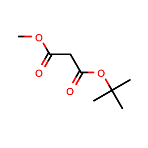 Chemical structure of 1-Tert-butyl 3-methyl propanedioate , CAS 42726-73-8, AChemBlock U104123