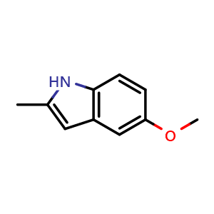 Chemical structure of 5-Methoxy-2-methyl-1H-indole , CAS 1076-74-0, AChemBlock U104172