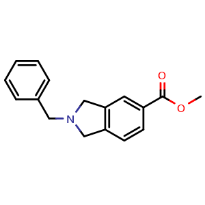 Chemical structure of Methyl 2-benzylisoindoline-5-carboxylate , CAS 127168-94-9, AChemBlock U104176