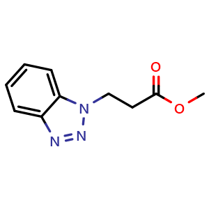 Chemical structure of Methyl 3-(1H-benzo[d][1,2,3]triazol-1-yl)propanoate , CAS 49636-60-4, AChemBlock U104178
