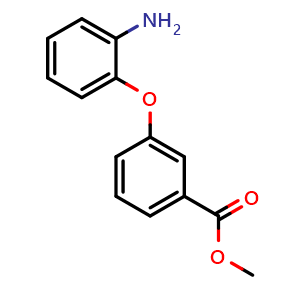 Chemical structure of Methyl 3-(2-aminophenoxy)benzoate , CAS 227275-23-2, AChemBlock U104182