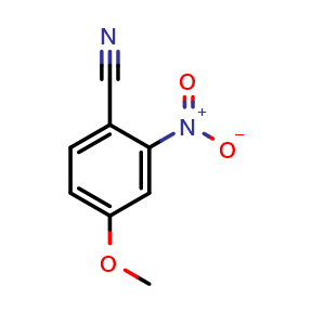 Chemical structure of 4-Methoxy-2-nitrobenzonitrile , CAS 38469-83-9, AChemBlock U104189