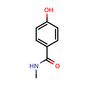 Chemical structure of 4-Hydroxy-N-methylbenzamide , CAS 27642-27-9, AChemBlock U104203