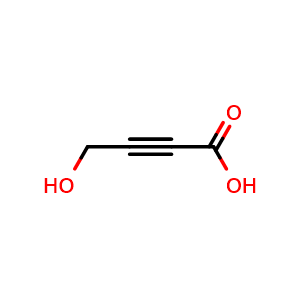 Chemical structure of 4-Hydroxybut-2-ynoic acid , CAS 7218-52-2, AChemBlock U104207