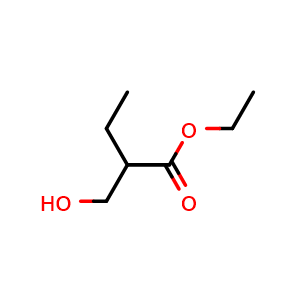 Chemical structure of Ethyl 2-(hydroxymethyl)butanoate , CAS 99437-71-5, AChemBlock U104221