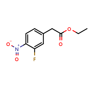 Chemical structure of Ethyl 2-(3-fluoro-4-nitrophenyl)acetate , CAS 441713-85-5, AChemBlock U104225