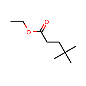 Chemical structure of Ethyl 4,4-dimethylpentanoate , CAS 10228-99-6, AChemBlock U104229
