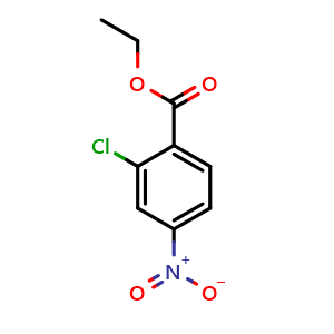 Chemical structure of Ethyl 2-chloro-4-nitrobenzoate , CAS 73097-02-6, AChemBlock U104236