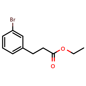 Chemical structure of Ethyl 3-(3-bromophenyl)propanoate , CAS 40640-97-9, AChemBlock U104237