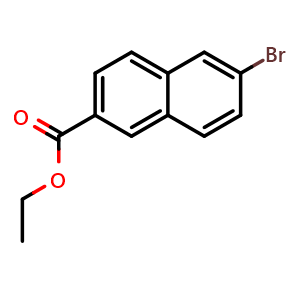 Chemical structure of Ethyl 6-bromonaphthalene-2-carboxylate , CAS 86471-14-9, AChemBlock U104241
