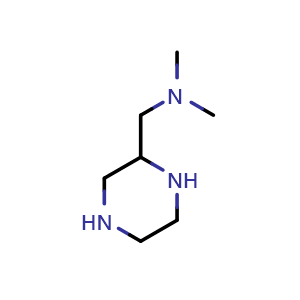 Chemical structure of N,N-Dimethyl(piperazin-2-yl)methanamine , CAS 111781-39-6, AChemBlock U104261