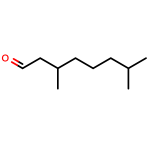 Chemical structure of 3,7-Dimethyloctanal , CAS 5988-91-0, AChemBlock U104265