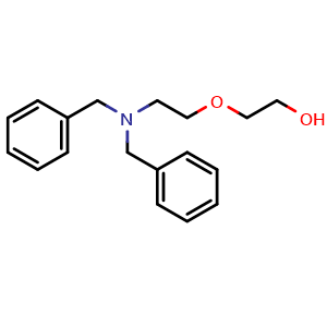 Chemical structure of 2-(2-(Dibenzylamino)ethoxy)ethanol , CAS 136533-09-0, AChemBlock U104283