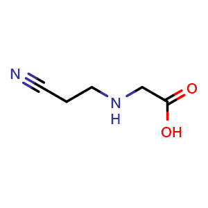 Chemical structure of 2-(2-Cyanoethylamino)acetic acid , CAS 3088-42-4, AChemBlock U104286