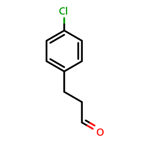 Chemical structure of 3-(4-Chlorophenyl)propanal , CAS 75677-02-0, AChemBlock U104287