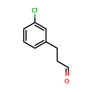 Chemical structure of 3-(3-Chlorophenyl)propanal , CAS 136415-83-3, AChemBlock U104288