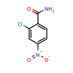 Chemical structure of 2-Chloro-4-nitrobenzamide , CAS 3011-89-0, AChemBlock U104293