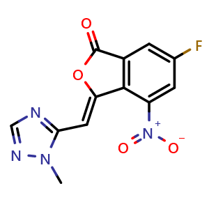 (Z)-6-fluoro-3-((1-methyl-1H-1,2,4-triazol-5-yl)methylene)-4-nitroisobenzofuran-1(3H)-one