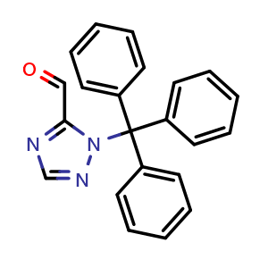 Chemical structure of 1-Trityl-1H-1,2,4-triazole-5-carbaldehyde , CAS 146097-08-7, AChemBlock U104322