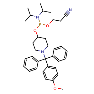 2-Cyanoethyl (1-((4-methoxyphenyl)diphenylmethyl)piperidin-4-yl) diisopropylphosphoramidite