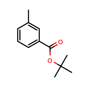 Chemical structure of tert-Butyl 3-methylbenzoate , CAS 16537-19-2, AChemBlock U104337