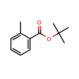 Chemical structure of tert-Butyl 2-methylbenzoate , CAS 16537-18-1, AChemBlock U104338