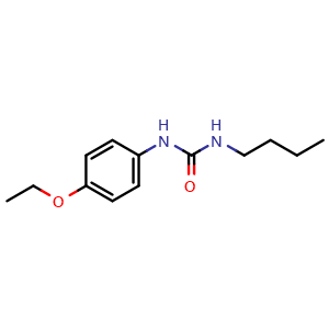 Chemical structure of 1-Butyl-3-(4-ethoxyphenyl)urea , CAS 195523-28-5, AChemBlock U104353