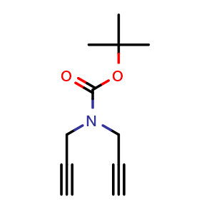 Chemical structure of tert-Butyl diprop-2-ynylcarbamate , CAS 262418-92-8, AChemBlock U104355