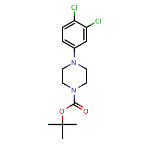 Chemical structure of tert-Butyl 4-(3,4-dichlorophenyl)piperazine-1-carboxylate , CAS 319926-92-6, AChemBlock U104361