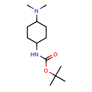 Chemical structure of tert-Butyl 4-(dimethylamino)cyclohexylcarbamate , CAS 1824026-73-4, AChemBlock U104362