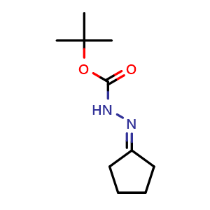 Chemical structure of tert-Butyl cyclopentylidenecarbazate , CAS 79201-39-1, AChemBlock U104364