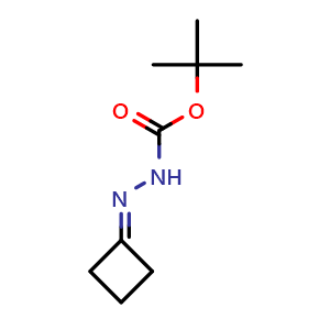 Chemical structure of tert-Butyl cyclobutylidenecarbazate , CAS 158001-20-8, AChemBlock U104366