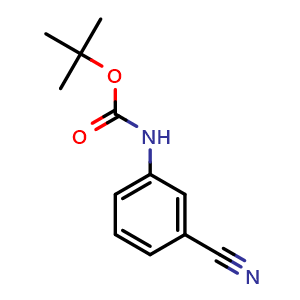 Chemical structure of tert-Butyl 3-cyanophenylcarbamate , CAS 145878-50-8, AChemBlock U104369