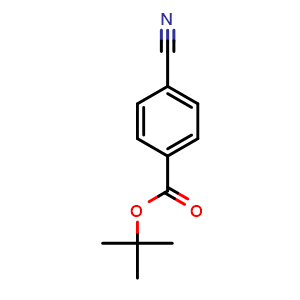 Chemical structure of tert-Butyl 4-cyanobenzoate , CAS 55696-50-9, AChemBlock U104371
