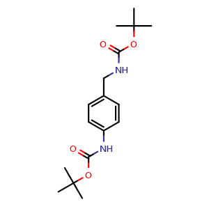 Chemical structure of tert-Butyl (4-N-Boc-aminobenzyl)carbamate , CAS 285119-75-7, AChemBlock U104383