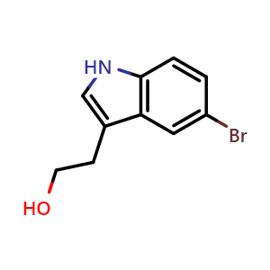 Chemical structure of 2-(5-Bromo-1H-indol-3-yl)ethanol , CAS 32774-29-1, AChemBlock U104410