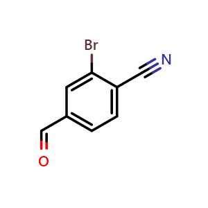 Chemical structure of 2-Bromo-4-formylbenzonitrile , CAS 89891-70-3, AChemBlock U104413