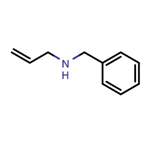 Chemical structure of N-Benzylprop-2-en-1-amine , CAS 4383-22-6, AChemBlock U104430