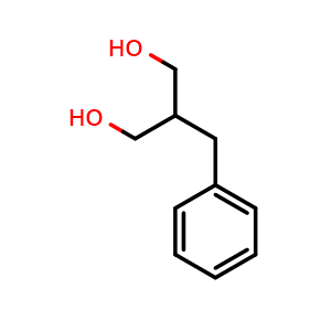 Chemical structure of 2-Benzylpropane-1,3-diol , CAS 2612-30-8, AChemBlock U104431