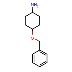 Chemical structure of 4-(Benzyloxy)cyclohexanamine , CAS 160357-83-5, AChemBlock U104436