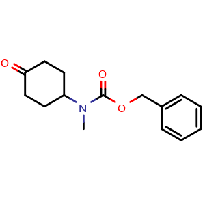 Chemical structure of Benzyl methyl4-oxocyclohexylcarbamate , CAS 400899-75-4, AChemBlock U104454