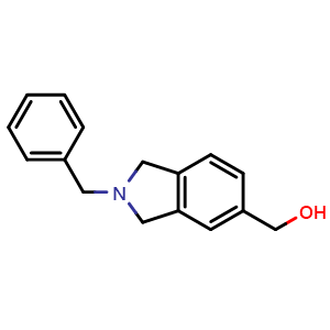 Chemical structure of (2-Benzylisoindolin-5-yl)methanol , CAS 127169-16-8, AChemBlock U104459
