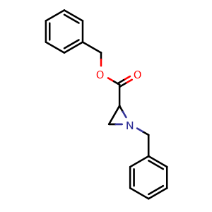 Chemical structure of Benzyl 1-benzylaziridine-2-carboxylate , CAS 483364-99-4, AChemBlock U104474