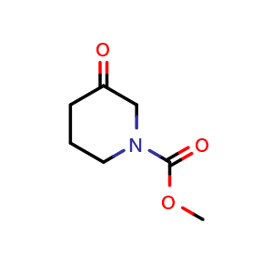Chemical structure of 1-Piperidine carboxylic acid-3-oxo-methyl ester , CAS 61995-18-4, AChemBlock U104511