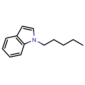 Chemical structure of 1-Pentylindole , CAS 59529-21-4, AChemBlock U104514