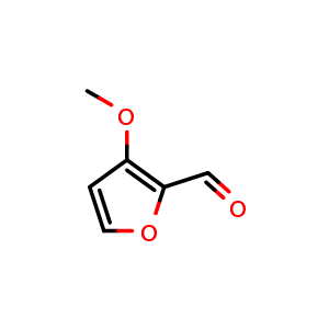 Chemical structure of 3-Methoxyfuran-2-carbaldehyde , CAS 32487-58-4, AChemBlock U104518