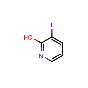 Chemical structure of 3-Iodopyridin-2-ol , CAS 111079-46-0, AChemBlock U104520